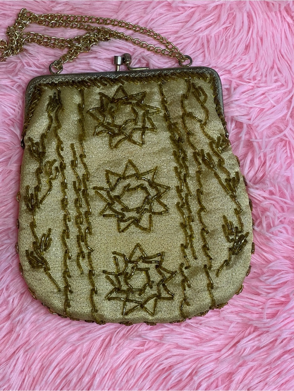 Vintage Hong Kong hand beaded purse